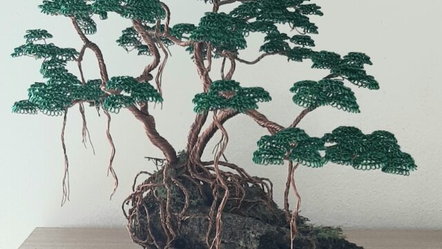 creation arbre artificiel en fil d'aluminium Réunion