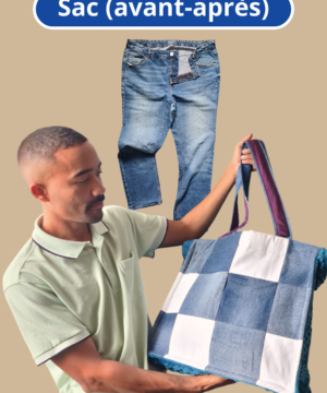 Création sac upcyclé jeans Réunion