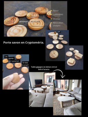 Recyclage, tournage sur bois